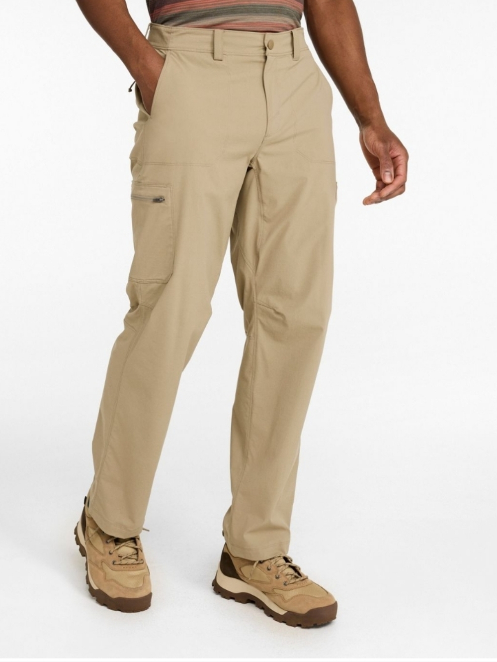 LL Bean Mens Cresta Hiking Cargo Pants  Nylon Zip Pockets **HEMMED** 32X31